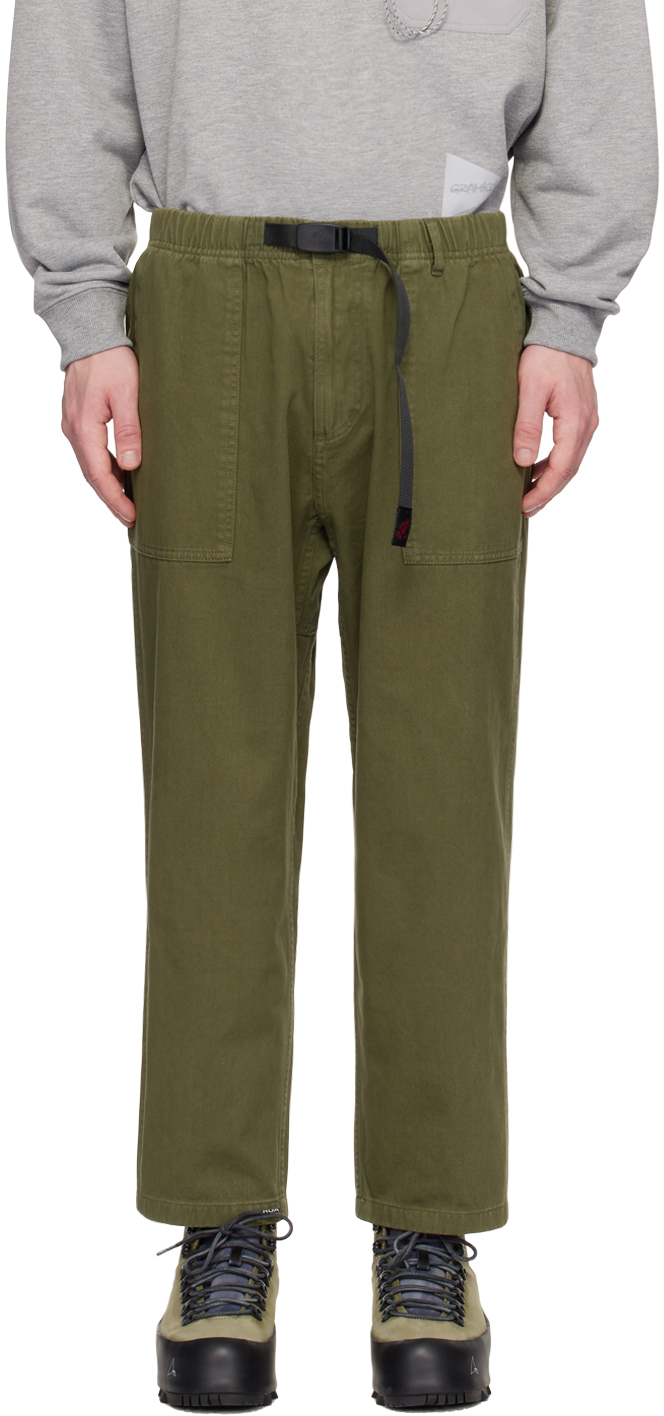 Green Loose Tapered Trousers
