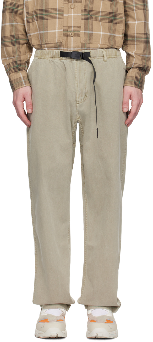 Gramicci Gray Relaxed-fit Trousers In Sage