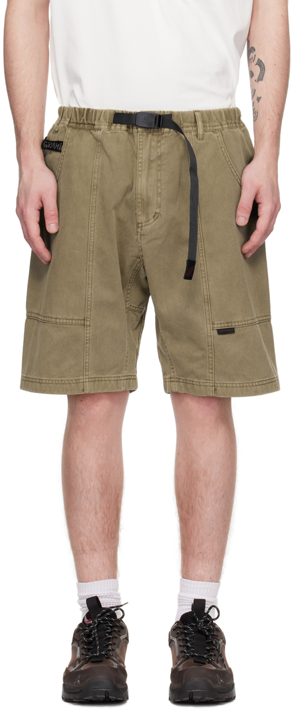 Gramicci Beige Gadget Shorts In Moss