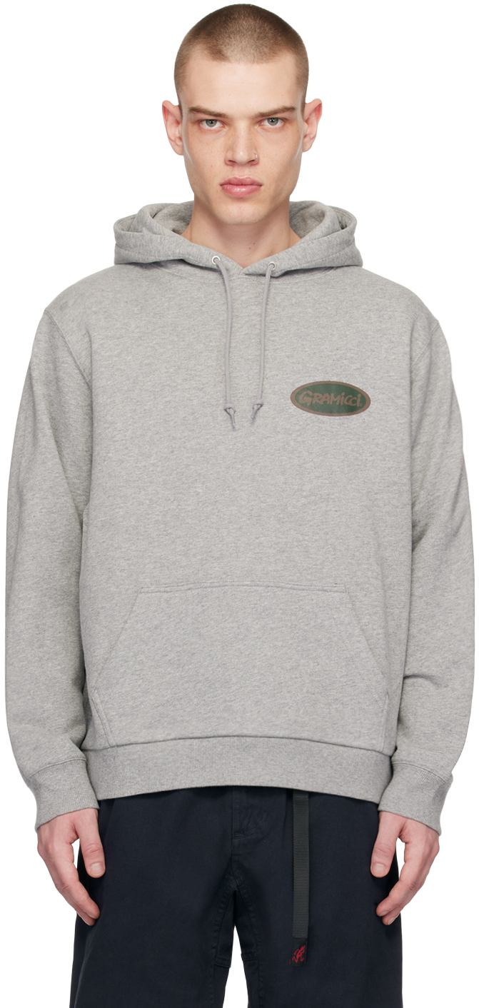 Gramicci Grey Oval Hoodie In Heather