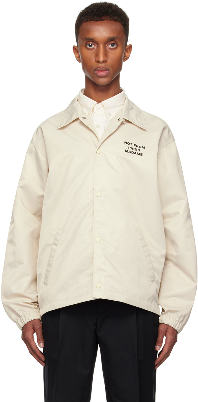 Beige 
La Veste Slogan
 Jacket