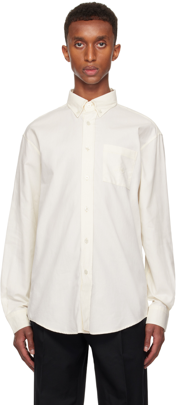 Drole de Monsieur Off White La Chemise Oxford Shirt