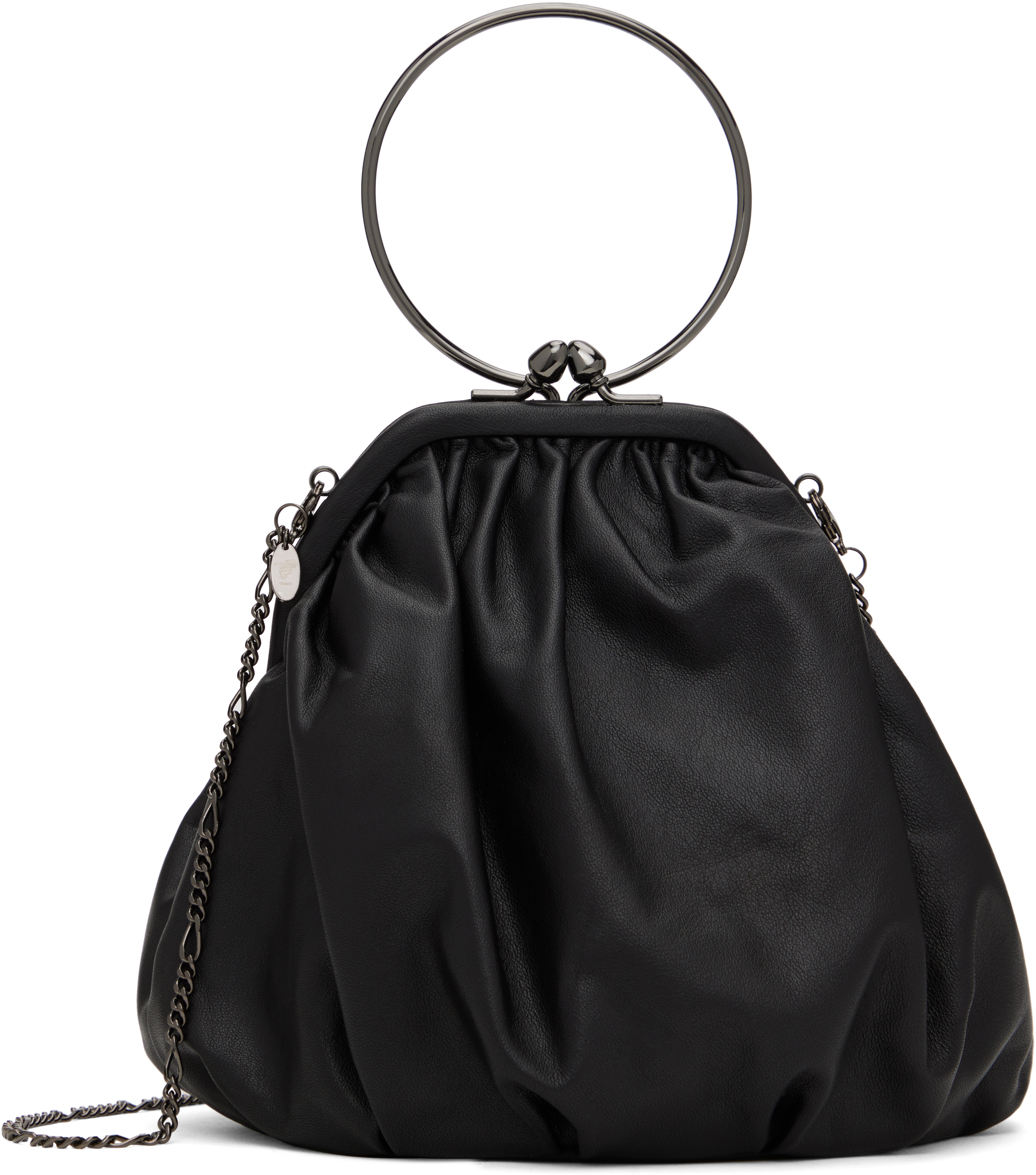 Black Clasp Drape Bag by YOHJI YAMAMOTO on Sale