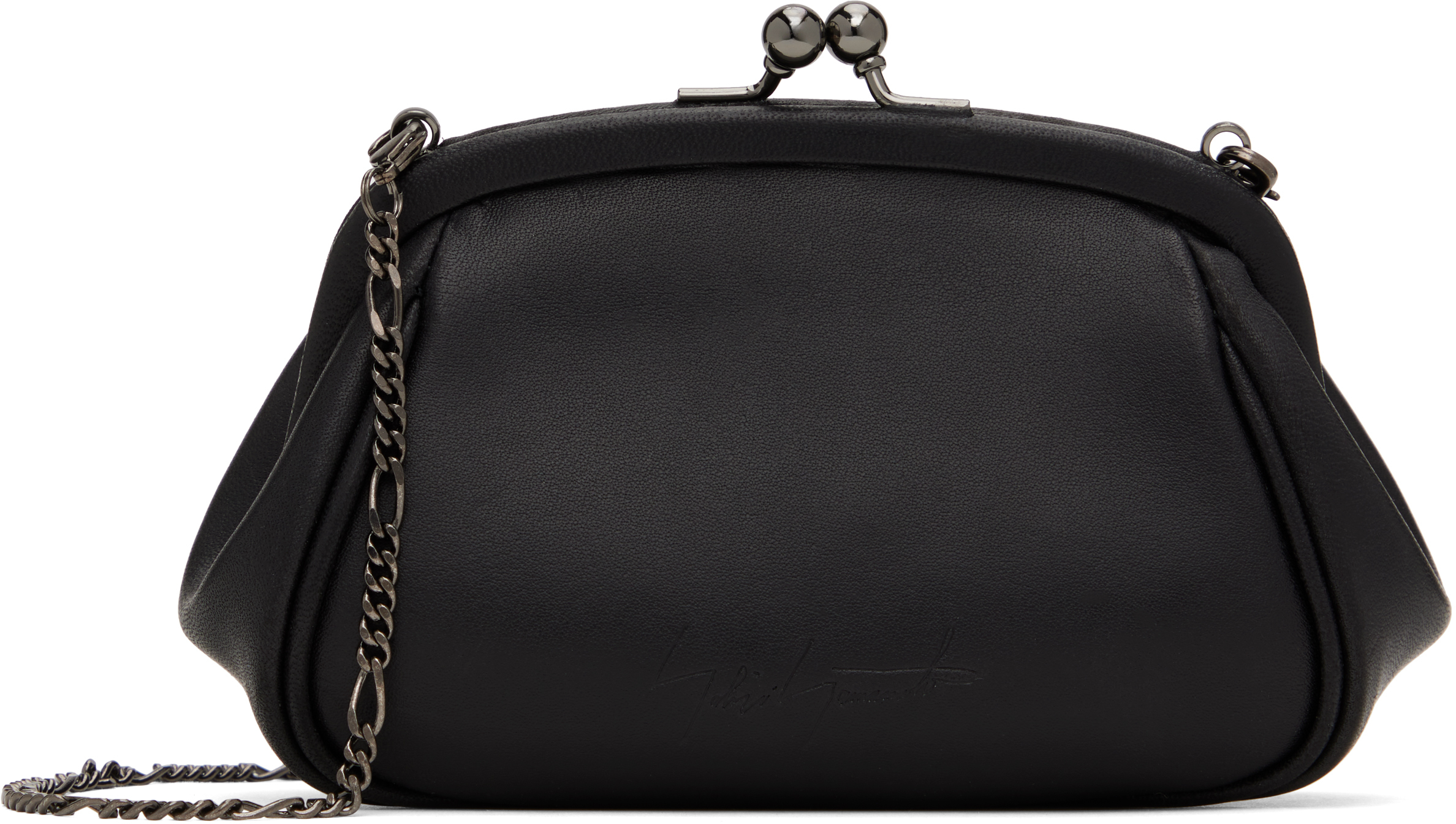 Black Double Clasp Bag