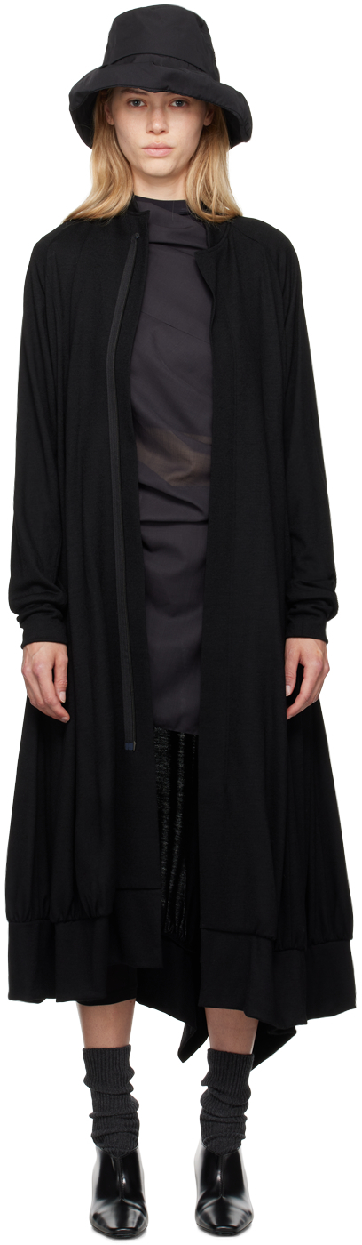 Shop Yohji Yamamoto Black R-track Maxi Dress In 1 Black