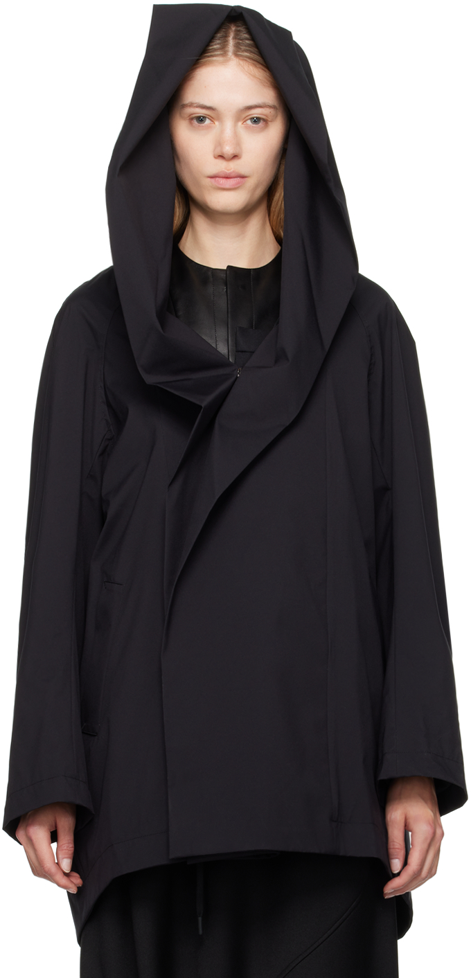 Black R-Hooded Jacket