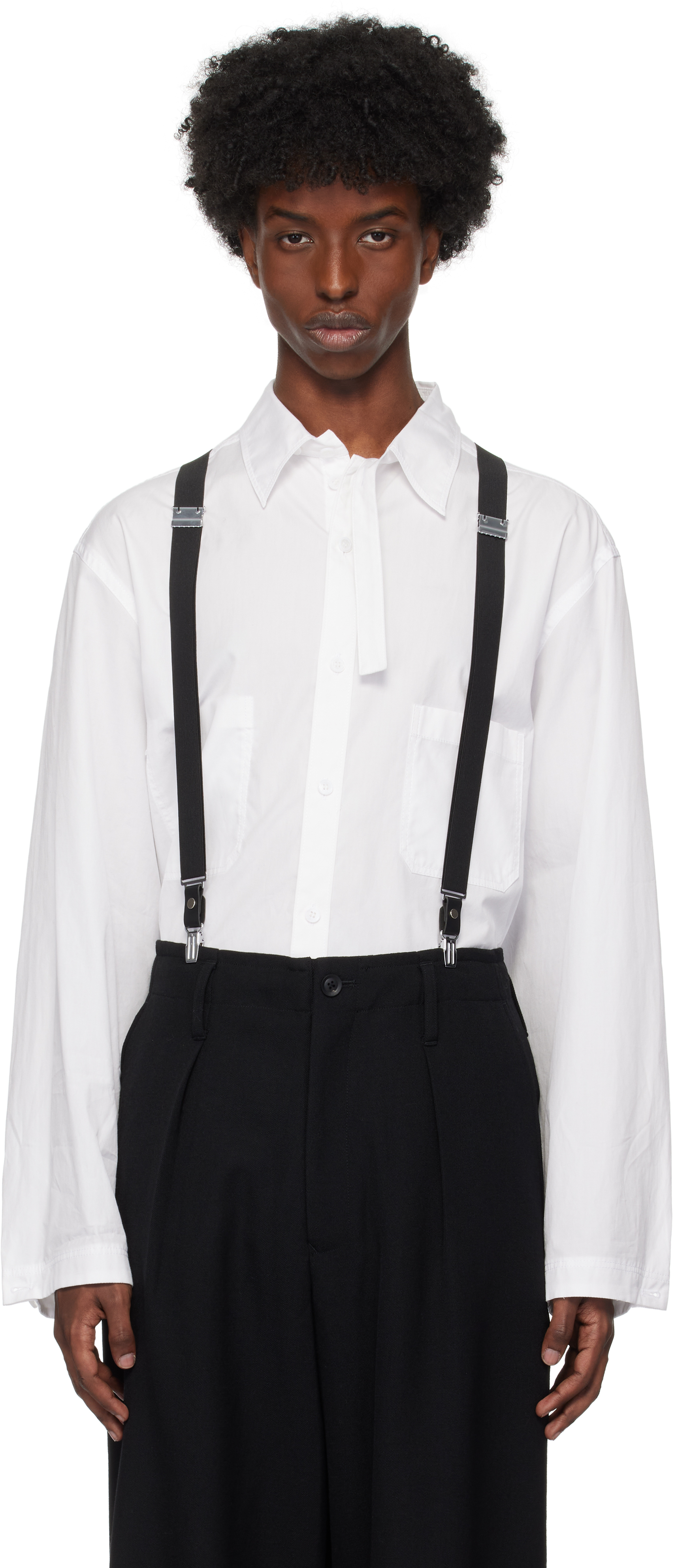 Yohji Yamamoto Black 25 Operon 2way Suspenders In 2 Black