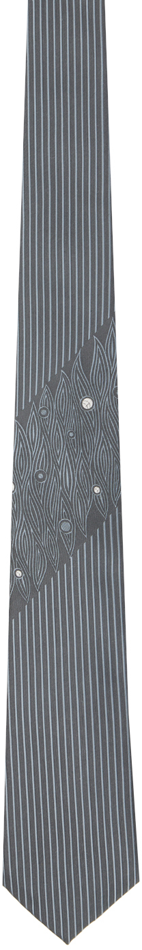 Black Panel Stripe JQ Derby Tie