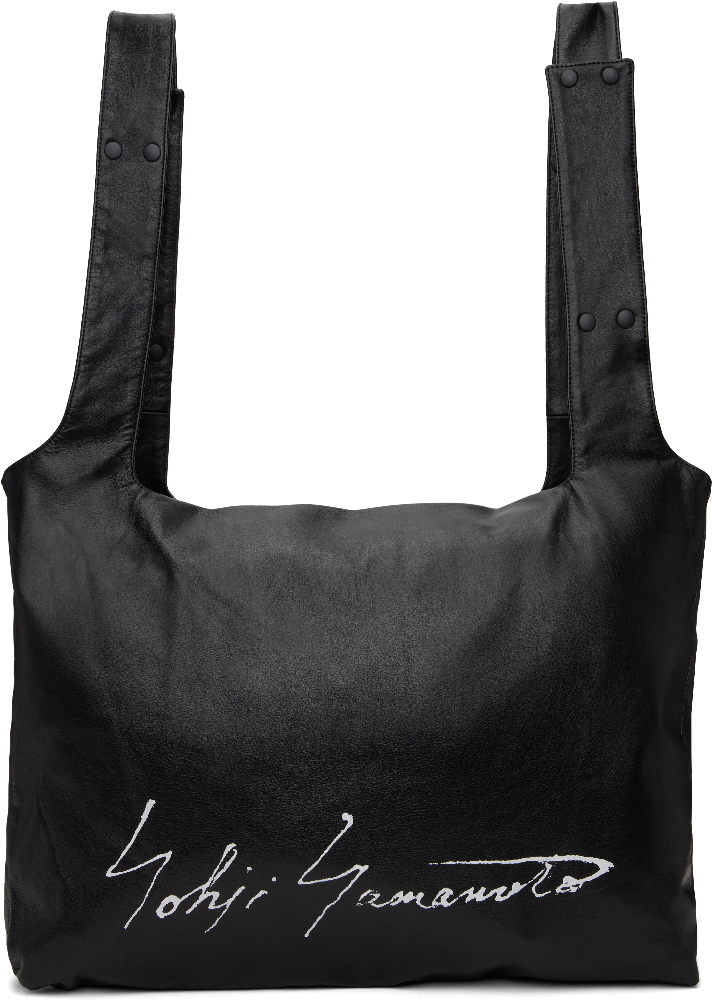 Yohji Yamamoto Black Infinite Signature Tote In 1 Black | ModeSens