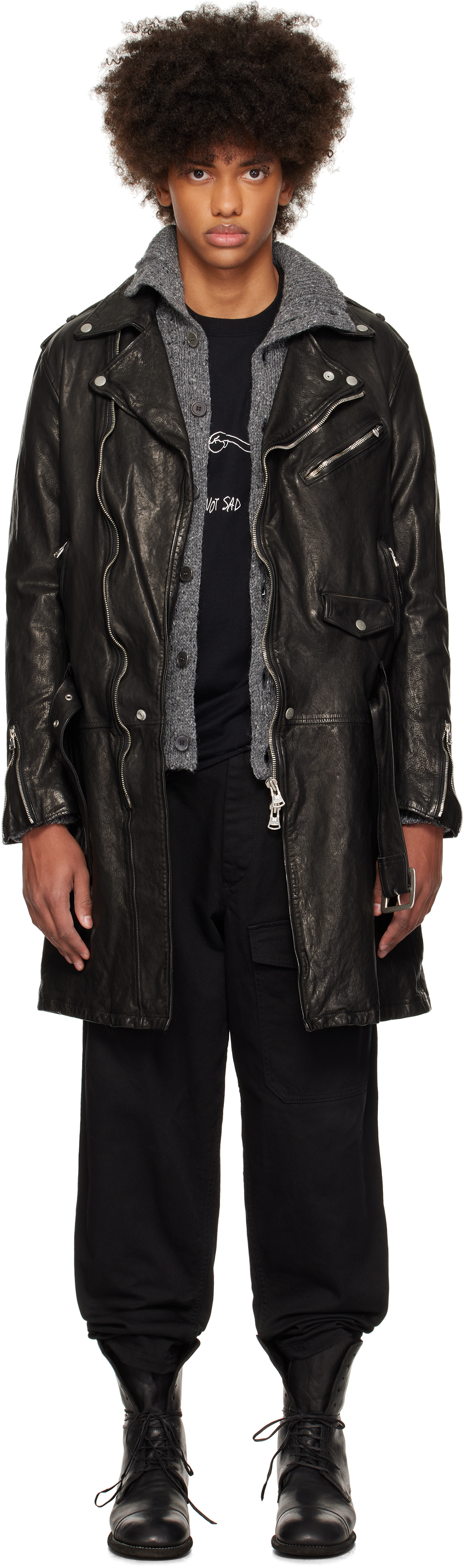 Black Backlash Furniture Riders Leather Jacket