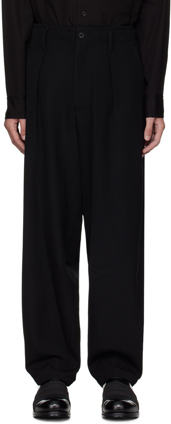 Black R-Back Loop Tab Trousers