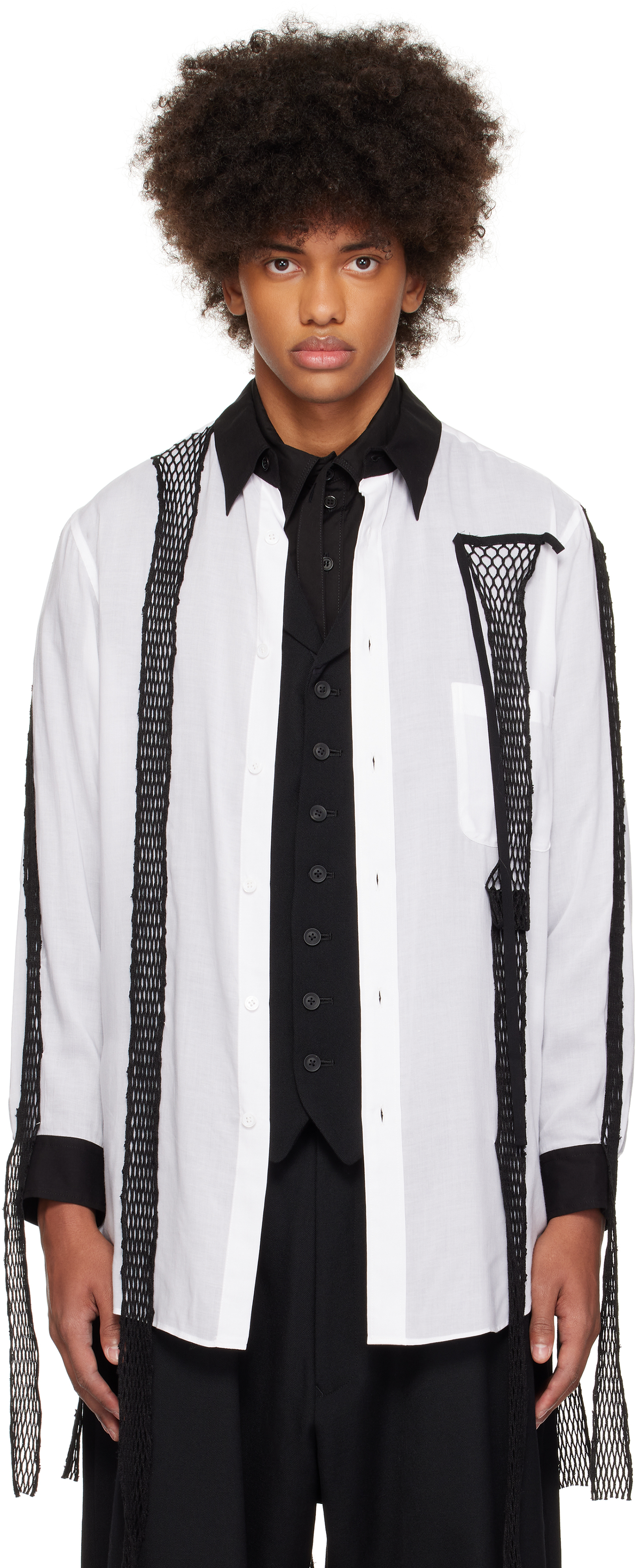 トップス CELLULOSE LAWN FRONT PLACKET SHIRT CELLULOSE LAWN FRONT PLACKET SHIRT - L