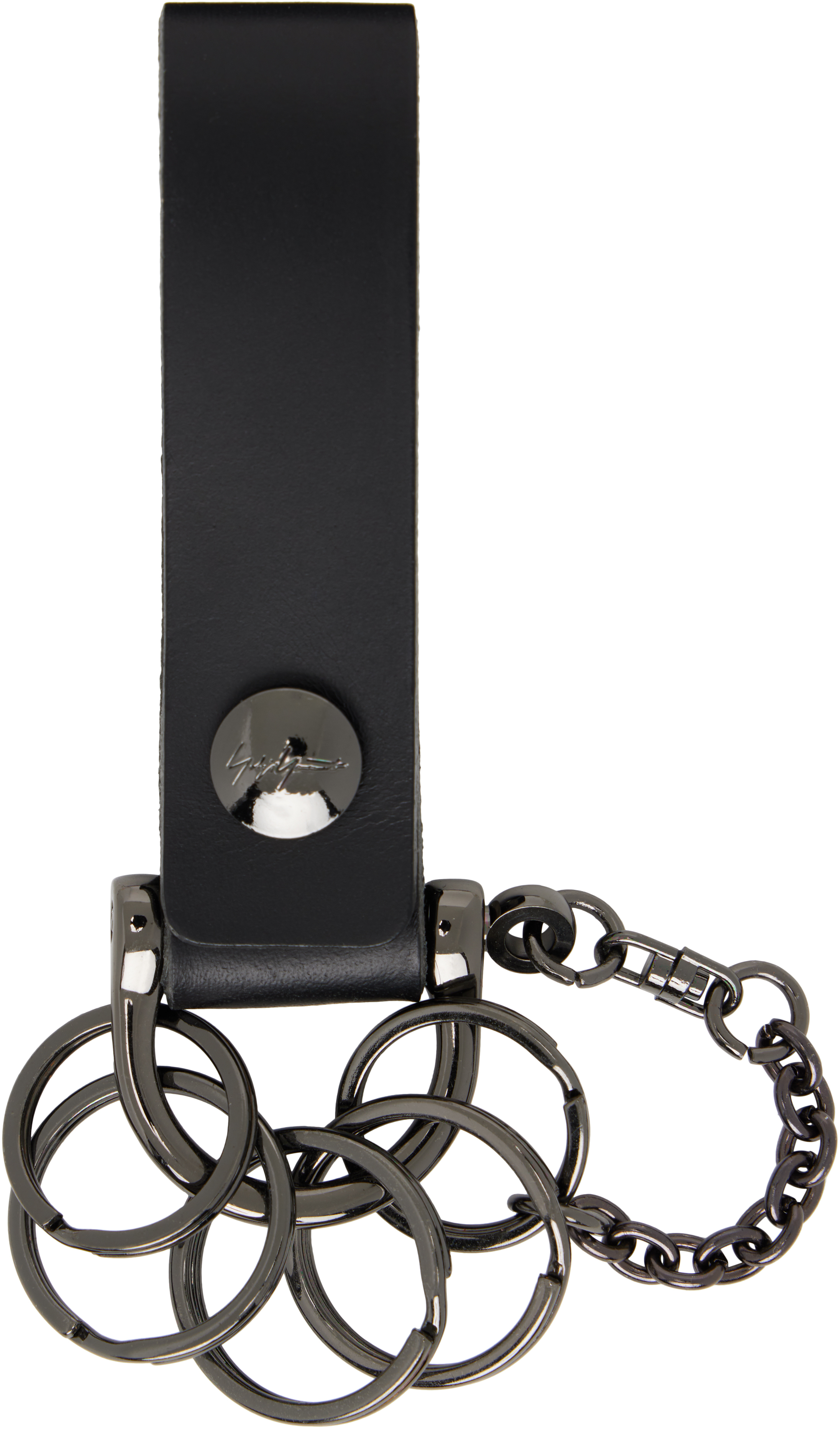 yohji yamamoto black key ring keychain