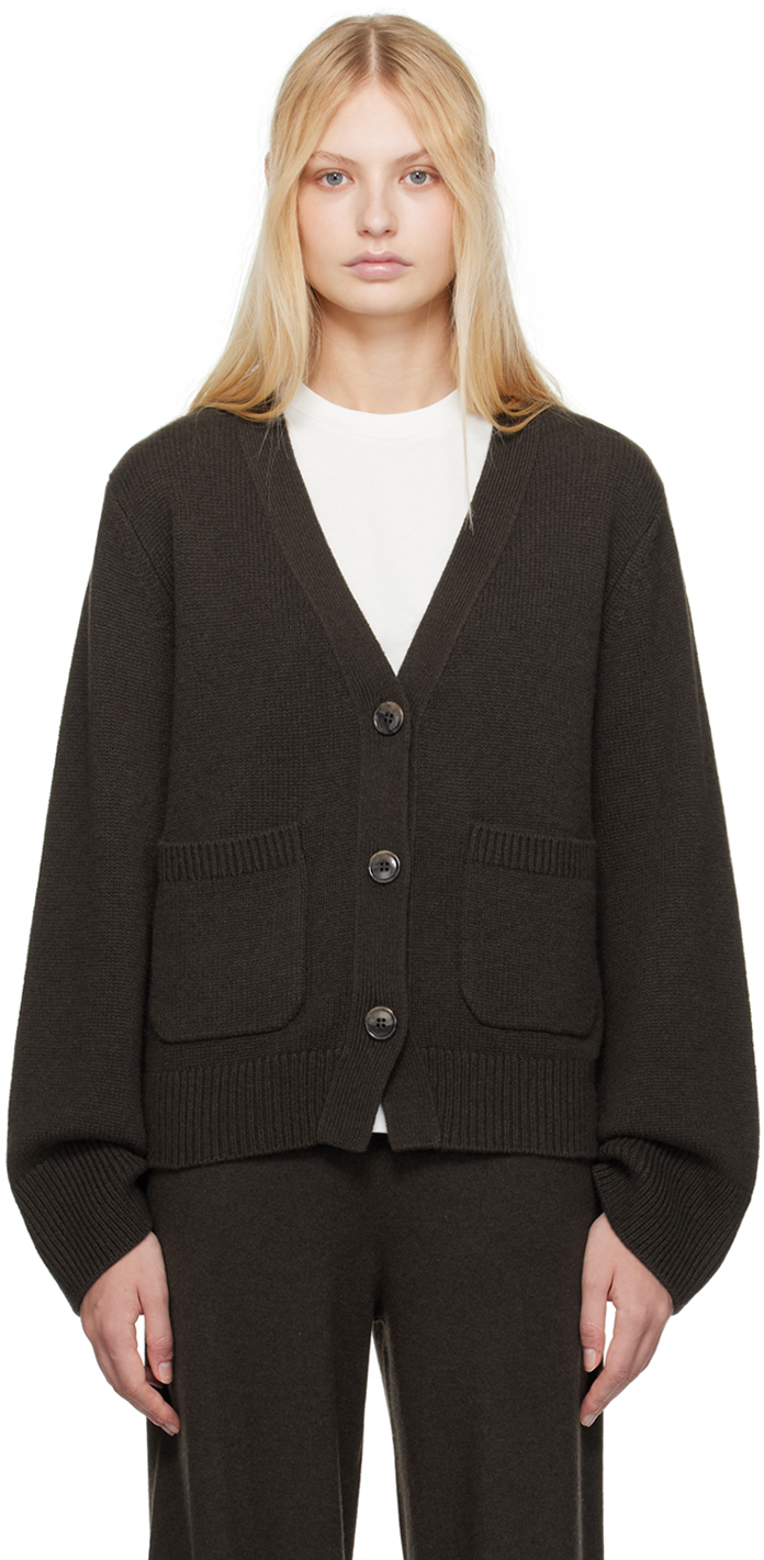 Shop Lisa Yang Brown Danni Cardigan In Wo Wood