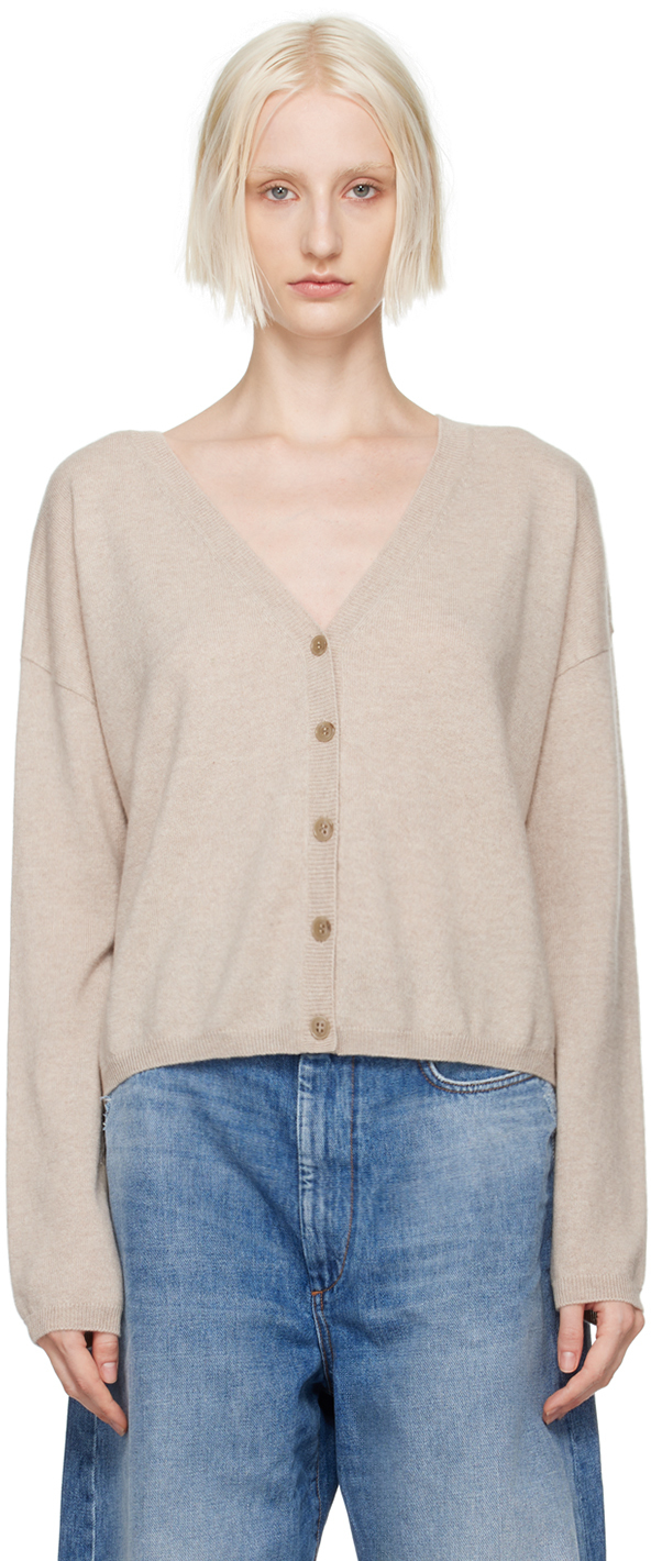 Shop Lisa Yang Beige Abby Cardigan In Sa Sand