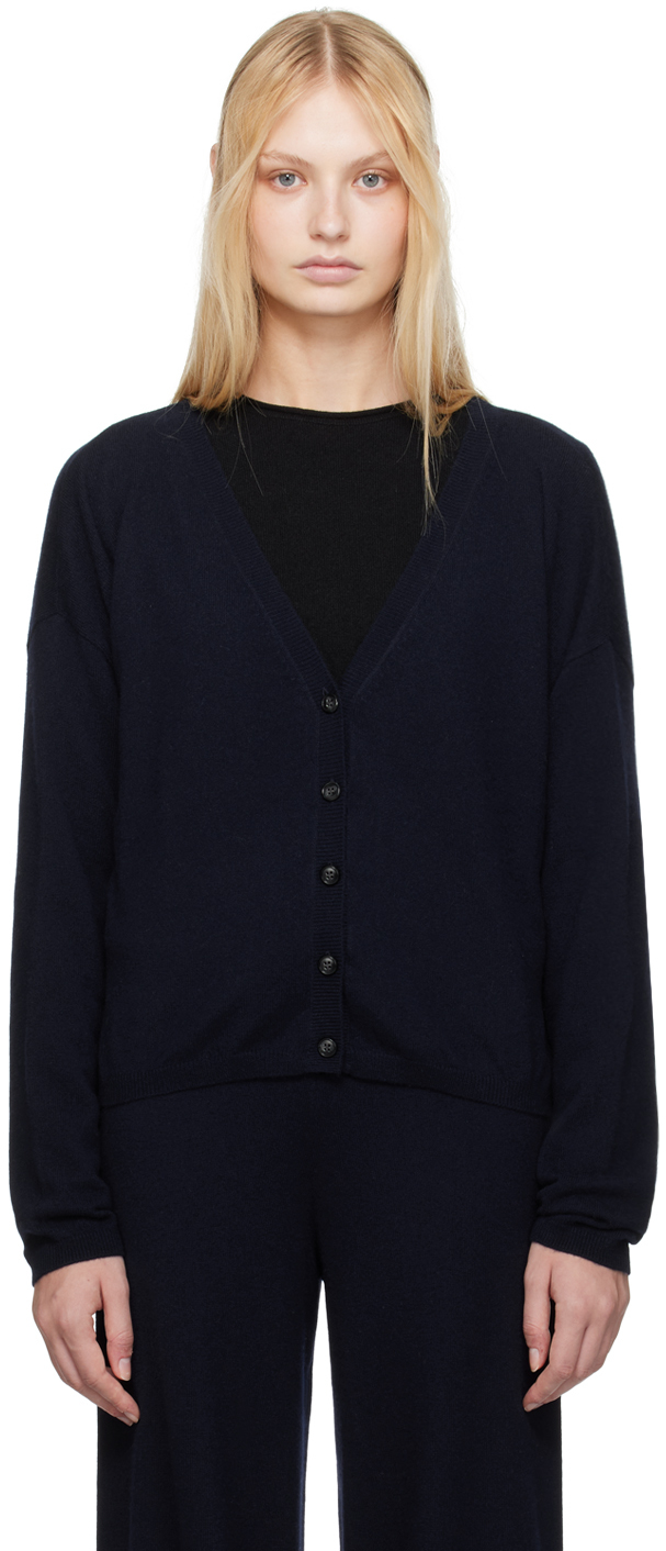 Shop Lisa Yang Navy Abby Cardigan In Na Navy