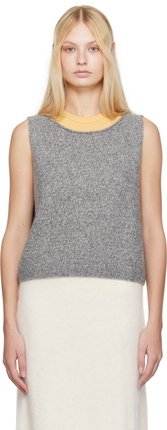 Lisa Yang Gray Devine Tank Top In Fm Soft Marble