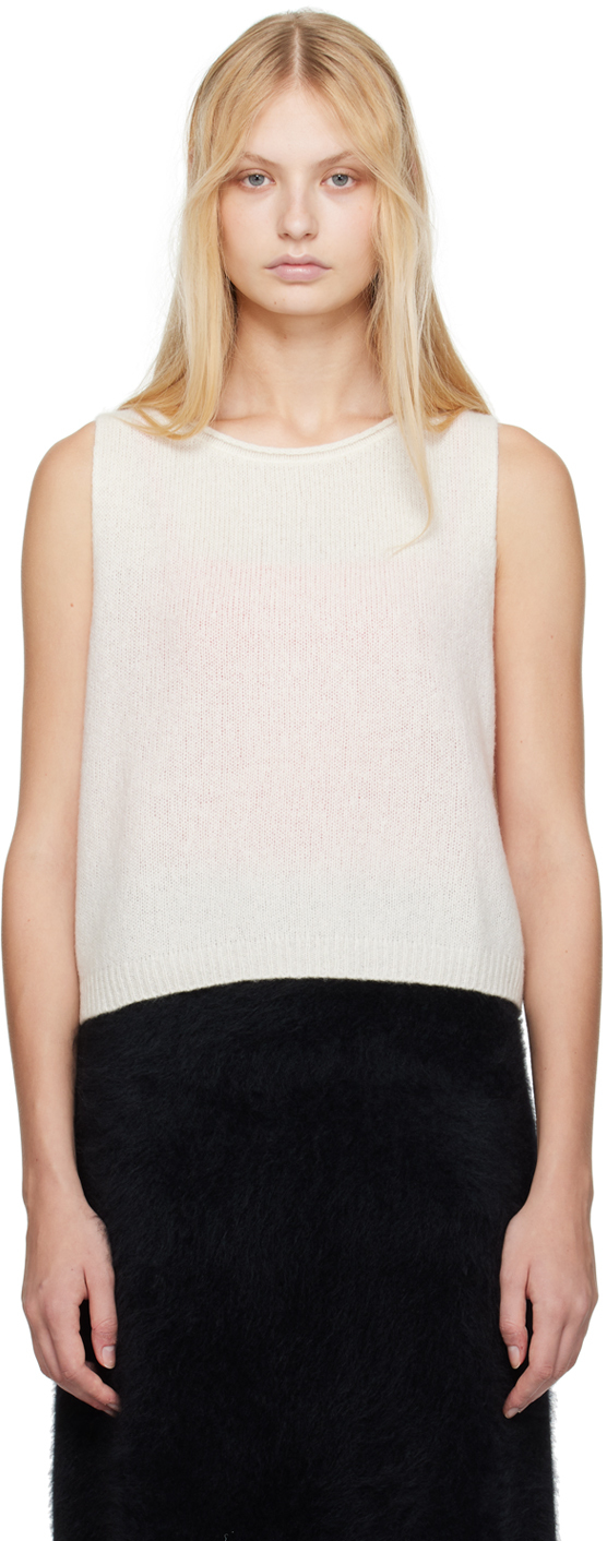 Shop Lisa Yang Off-white Devine Tank Top In Cr Cream