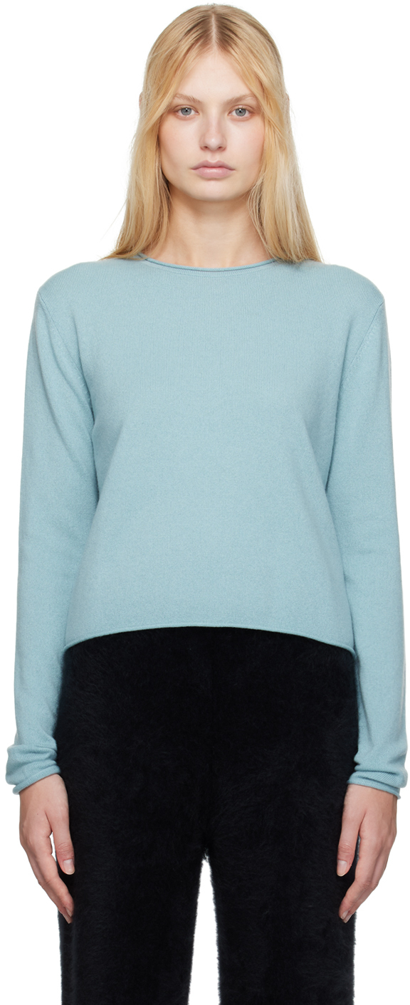 Shop Lisa Yang Blue Ida Sweater In Pb Powder Blue