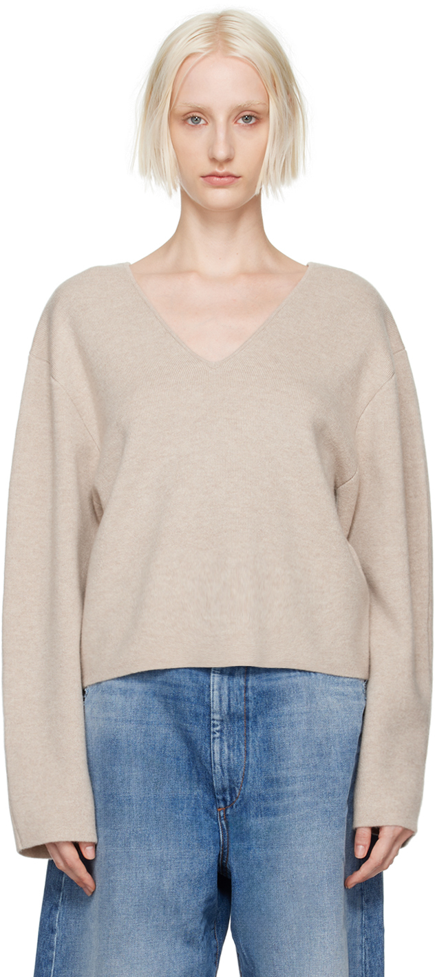 Shop Lisa Yang Taupe Sara Sweater In Sa Sand