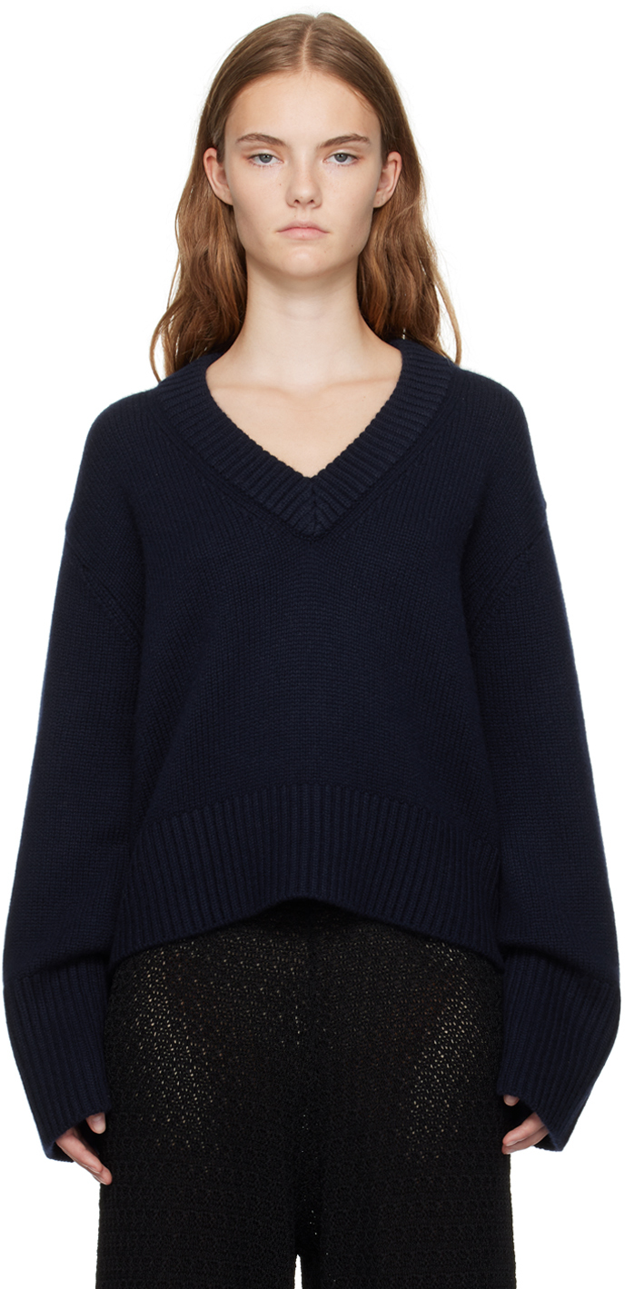 Shop Lisa Yang Navy Aletta Sweater In Na Navy