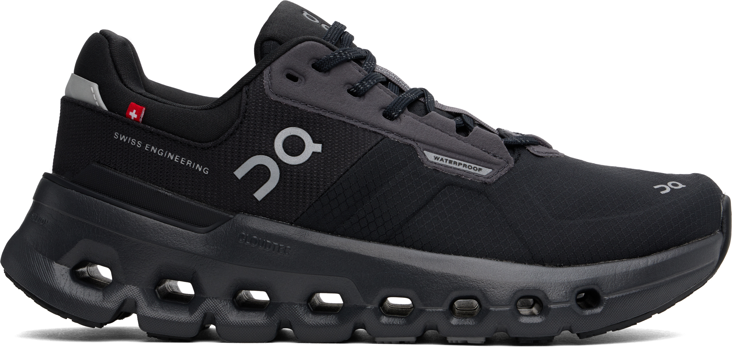 Shop On Black Cloudrunner 2 Waterproof Sneakers In Magnet | Black