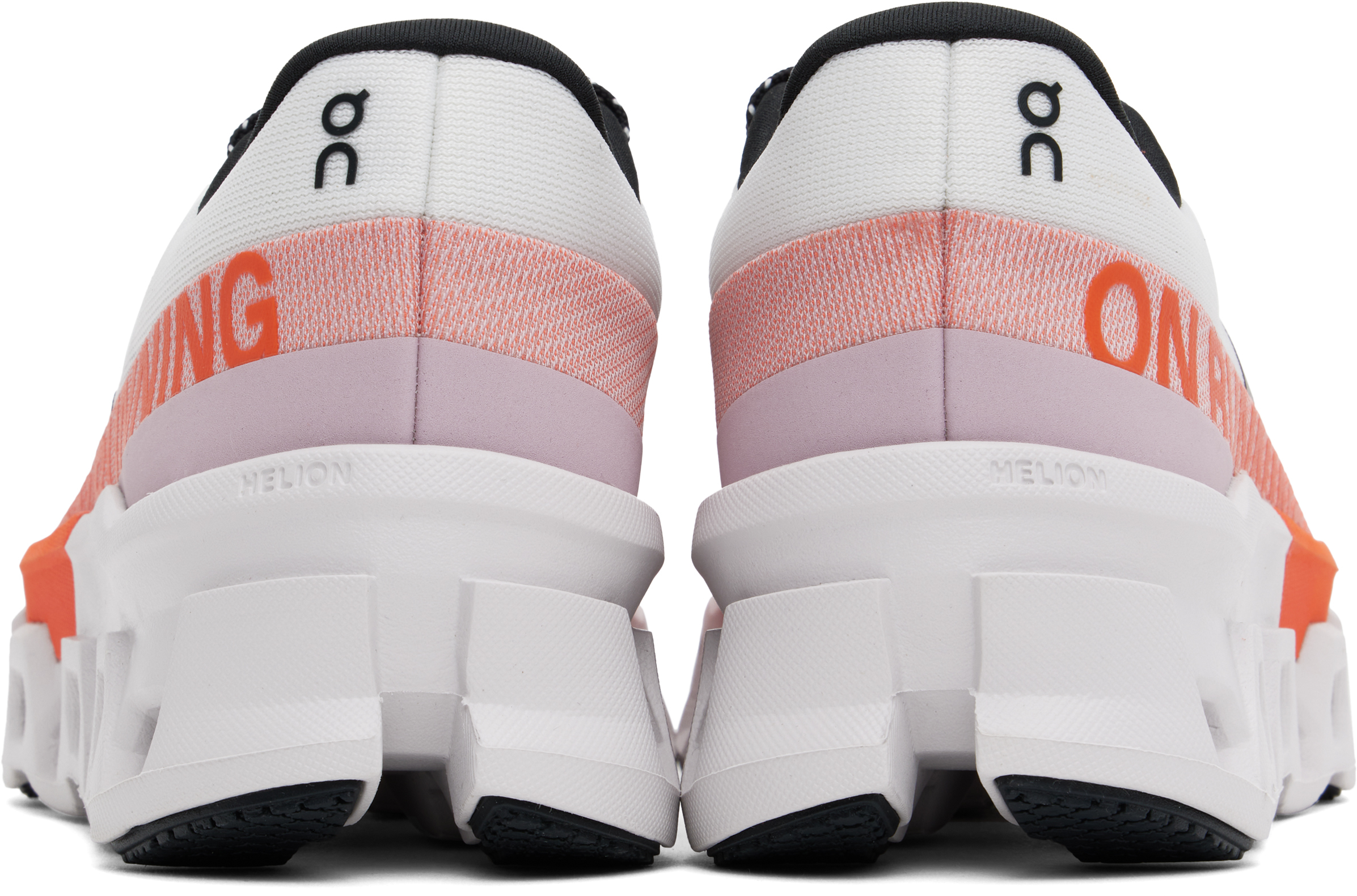 On White & Orange Cloudmster 2 Sneakers In White | Flame