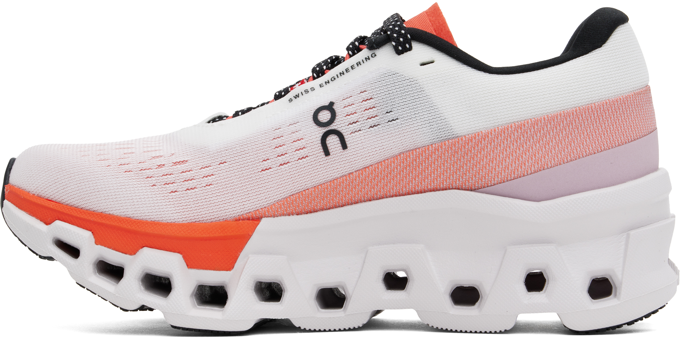 On White & Orange Cloudmster 2 Sneakers In White | Flame