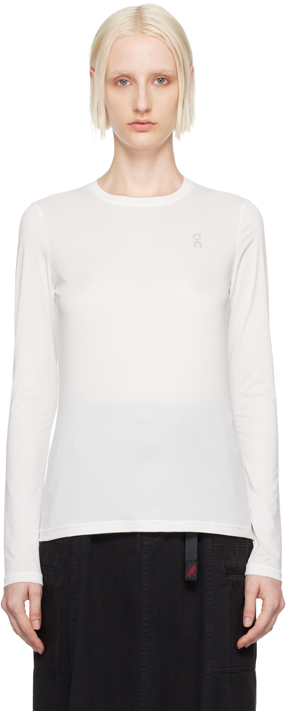 White Core Long Sleeve Sport Top