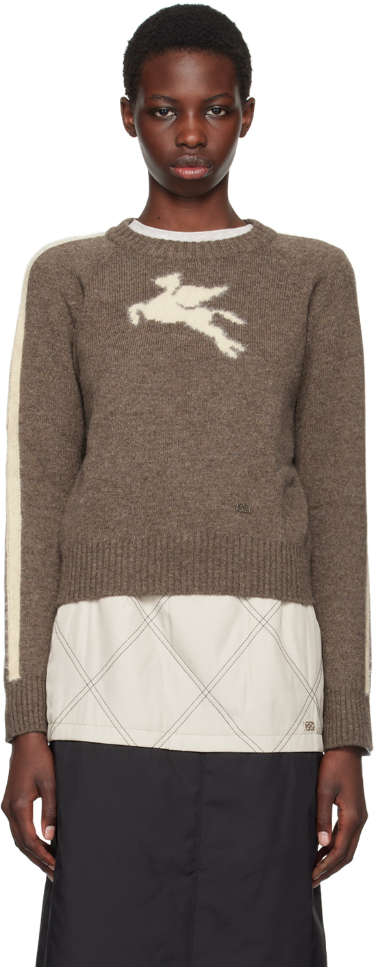 Brown Merino Wool Sweater.