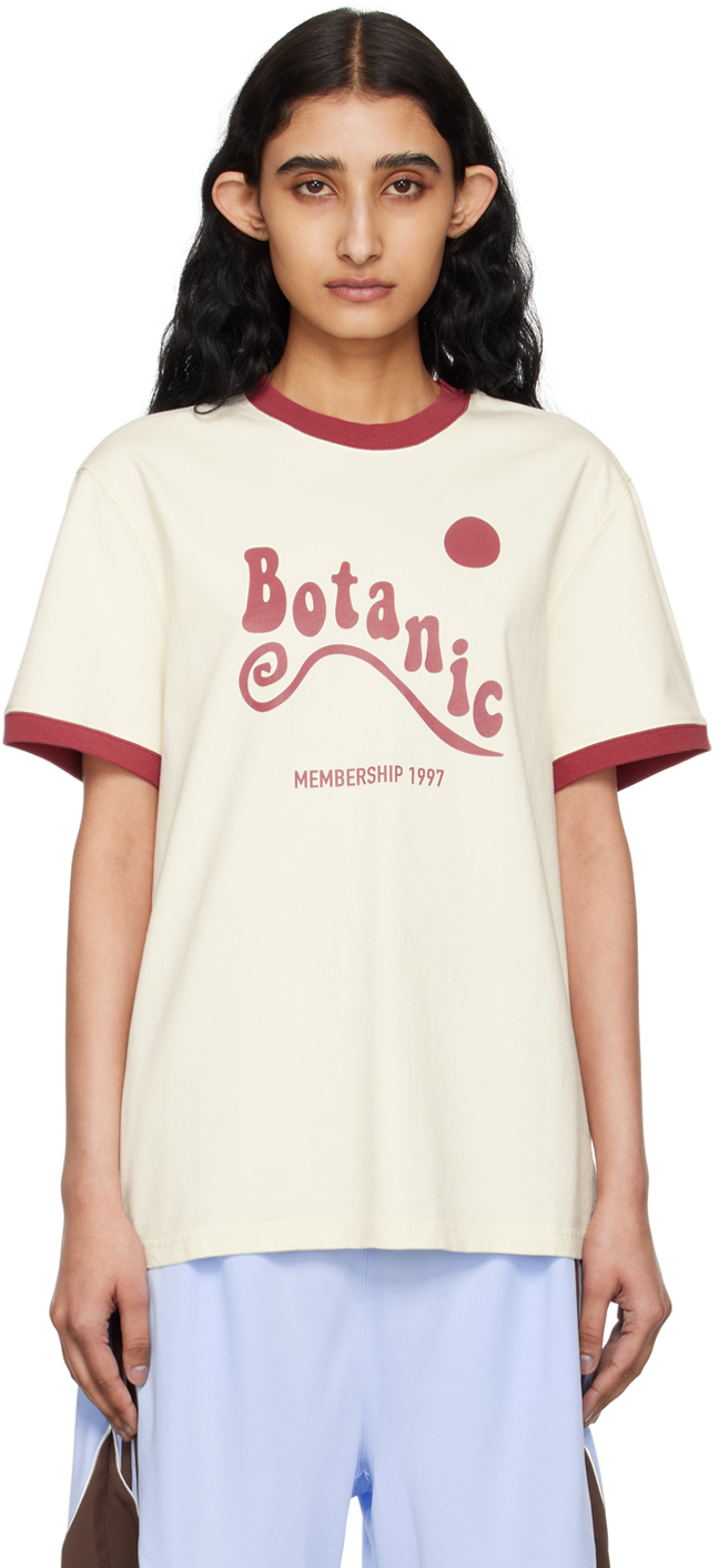 Kijun Off-white 'botanic' T-shirt In Cream