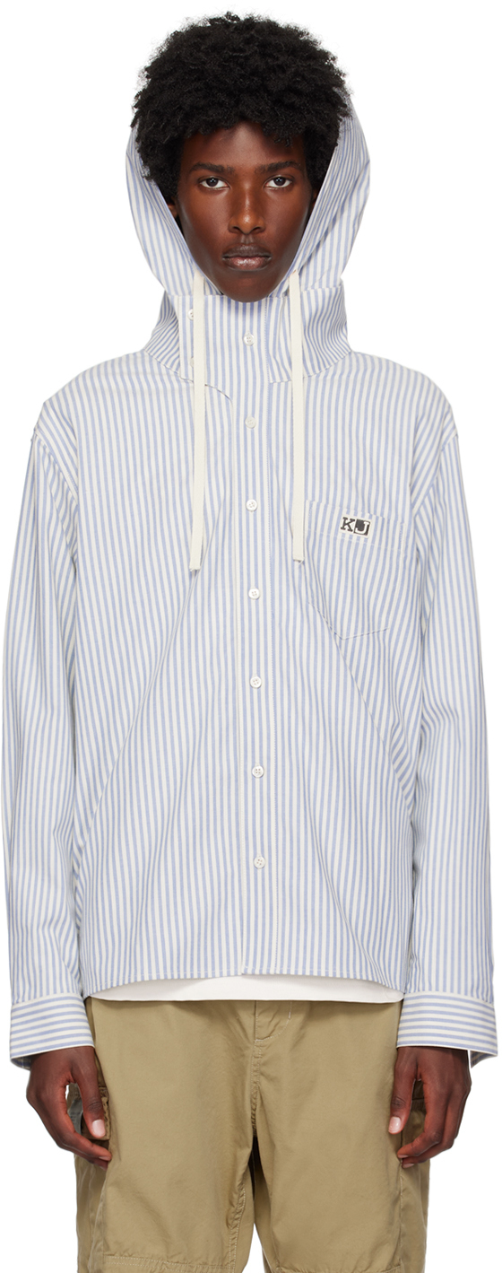 Blue Stripe Hoodie Shirt