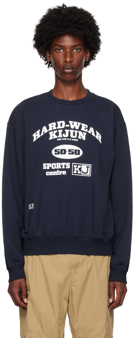 【関税込み】Kijun ネイビー Hard-Wear スウェットシャツ Kijunのネイビー Hard-Wear スウェットシャツがセール中