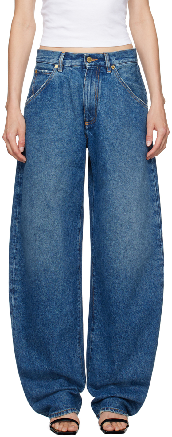 Indigo Khris Barrel Leg Jeans