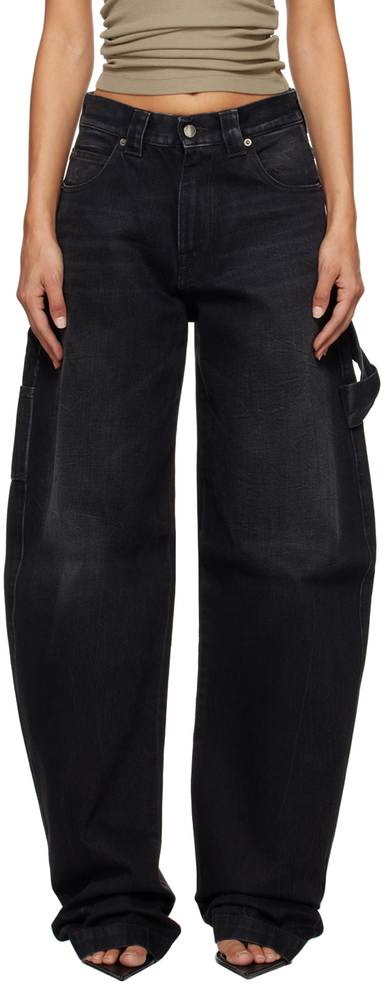 Black Audrey Barrel Leg Carpenter Jeans