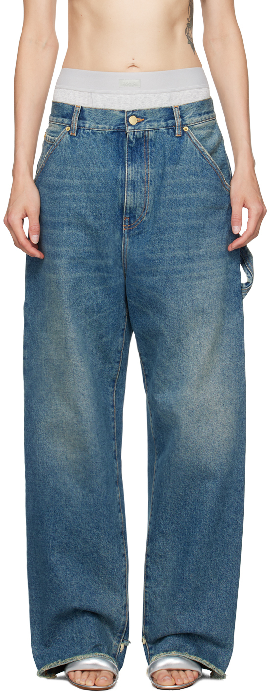 Blue Lisa Loose Fit Carpenter Jeans