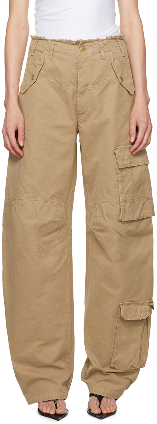 Shop Darkpark Tan Rosalind Cargo Pants In Beige