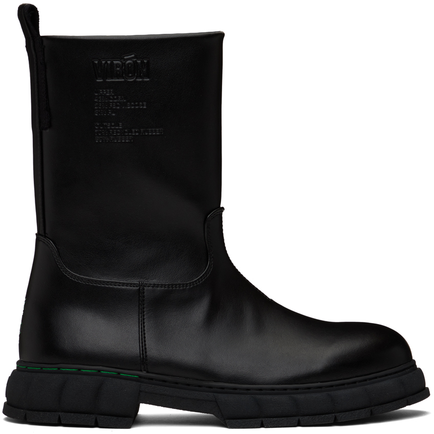 Shop Viron Black Courage Apple Boots In 990 Black