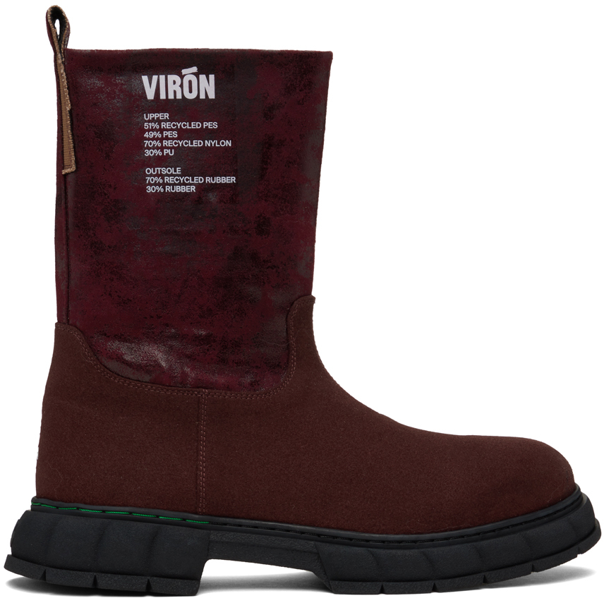 Shop Viron Burgundy Courage Boots In 490 Burgundy