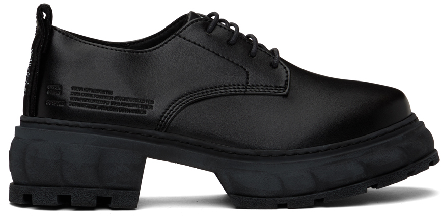 Shop Viron Ssense Exclusive Black Alter Apple Derbys In 990 Black