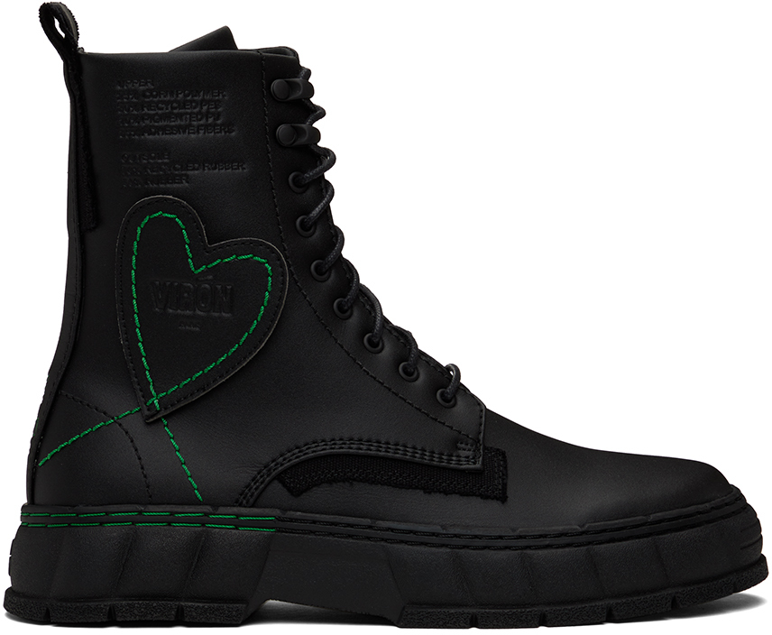 Shop Viron Black 1992 Heart Corn Boots In 990 Black