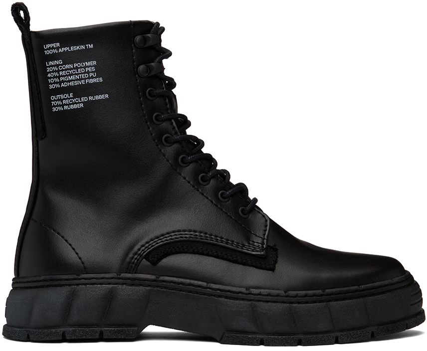 Shop Viron Black 1992 Apple Boots In 990 Black