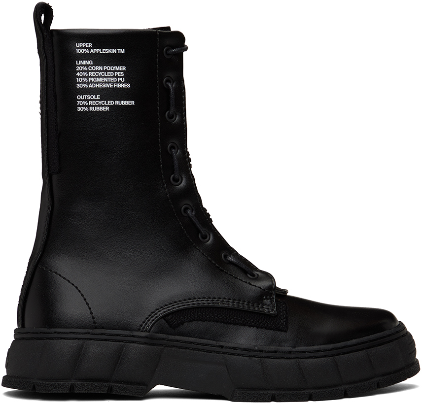 Shop Viron Black 1992z Apple Boots In 990 Black