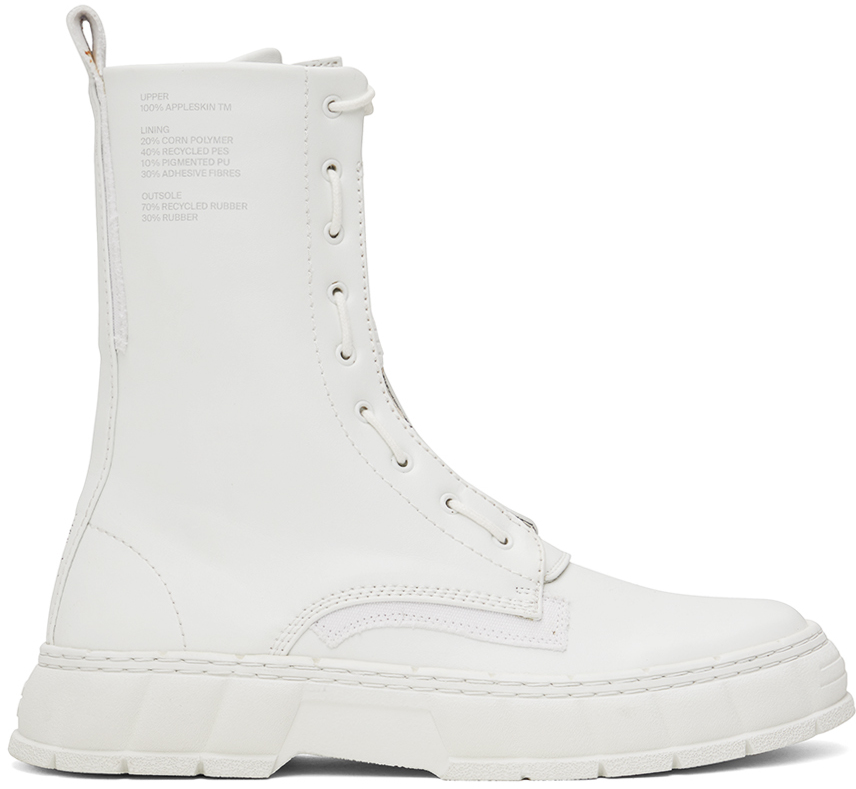 White 1992Z Apple Boots by Virón on Sale