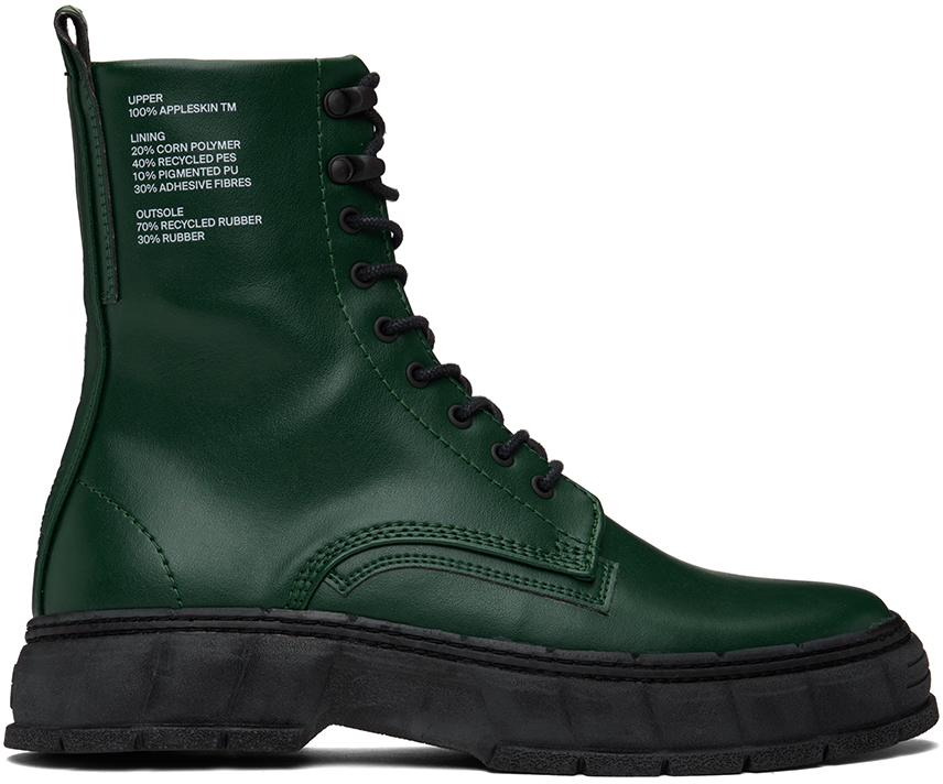 Shop Viron Green 1992 Apple Boots In 590 Green