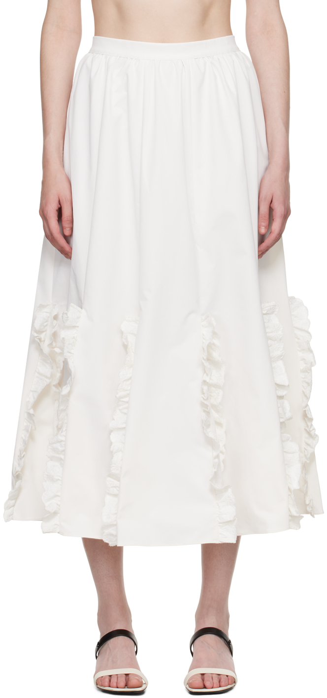 White Lorella Midi Skirt