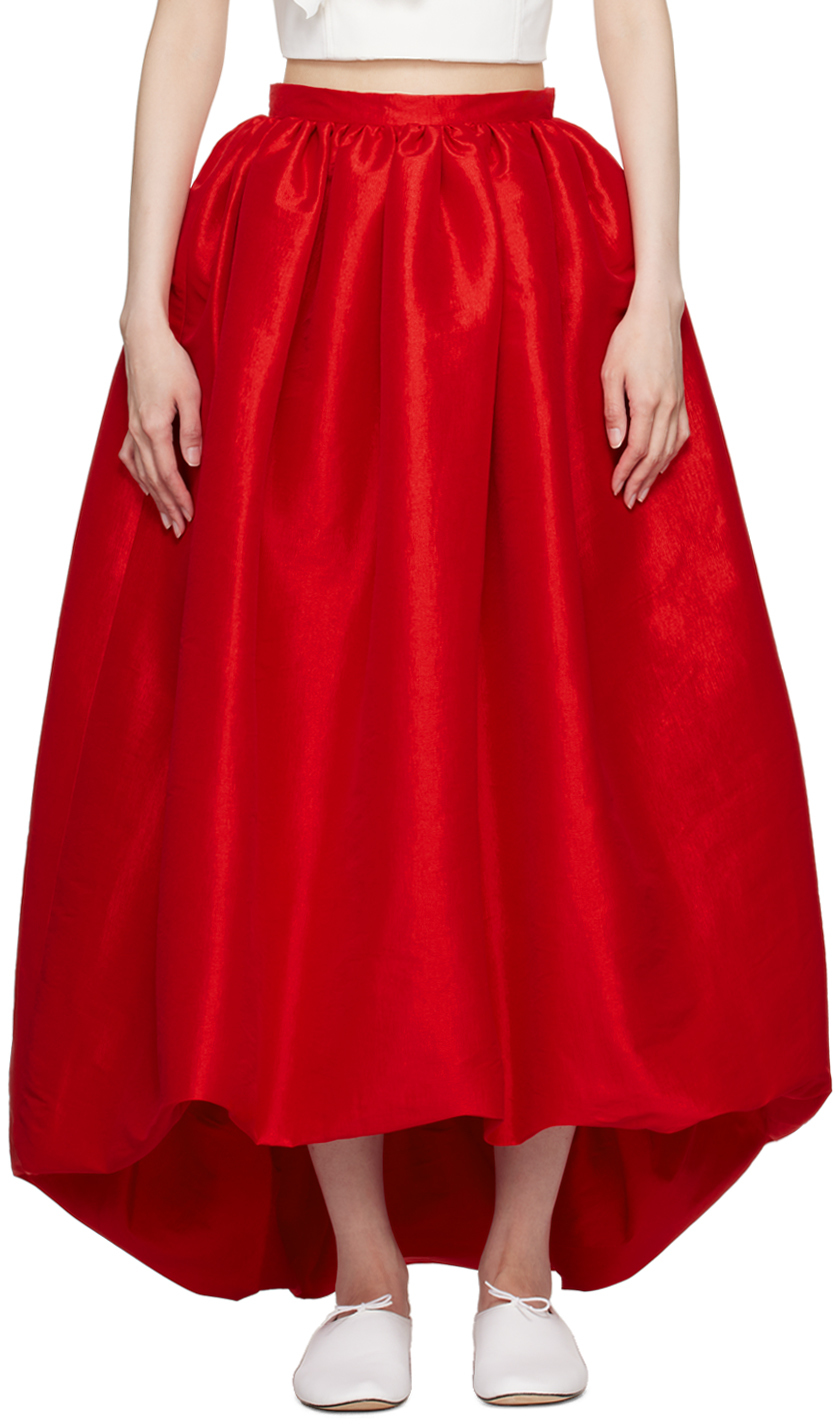SSENSE Exclusive Red Nina Midi Skirt