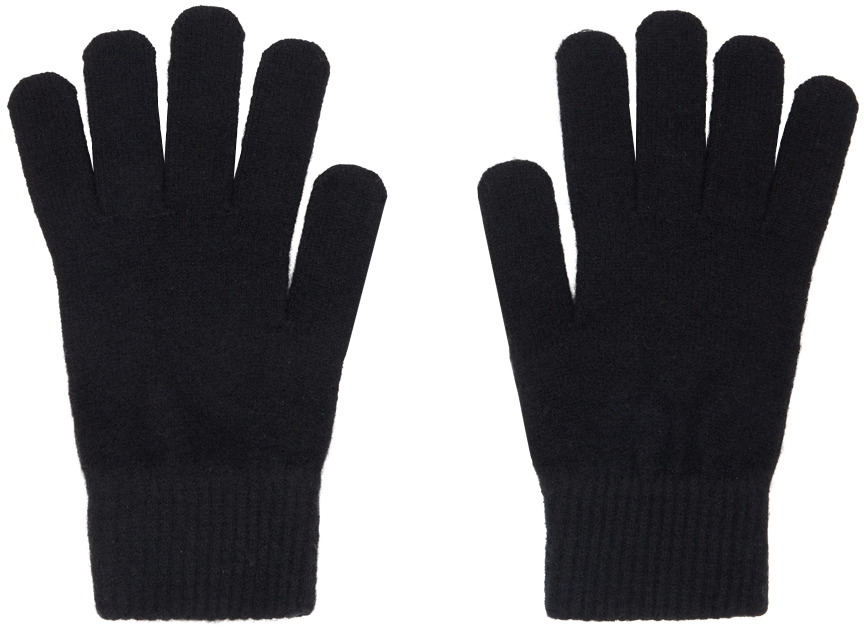 Black Wool & Cashmere Gloves