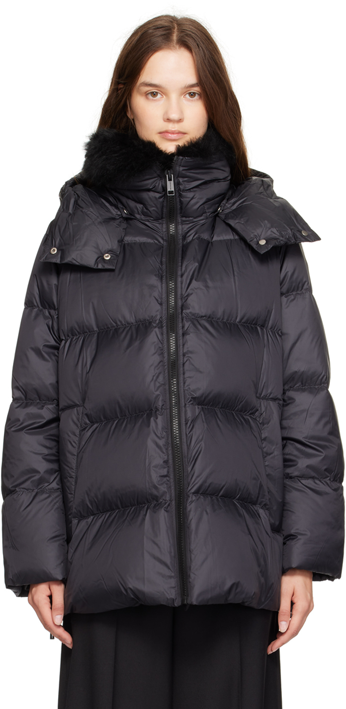 Black A-Line Down Jacket