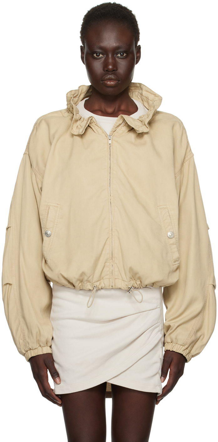 Khaki Plume Bomber Jacket